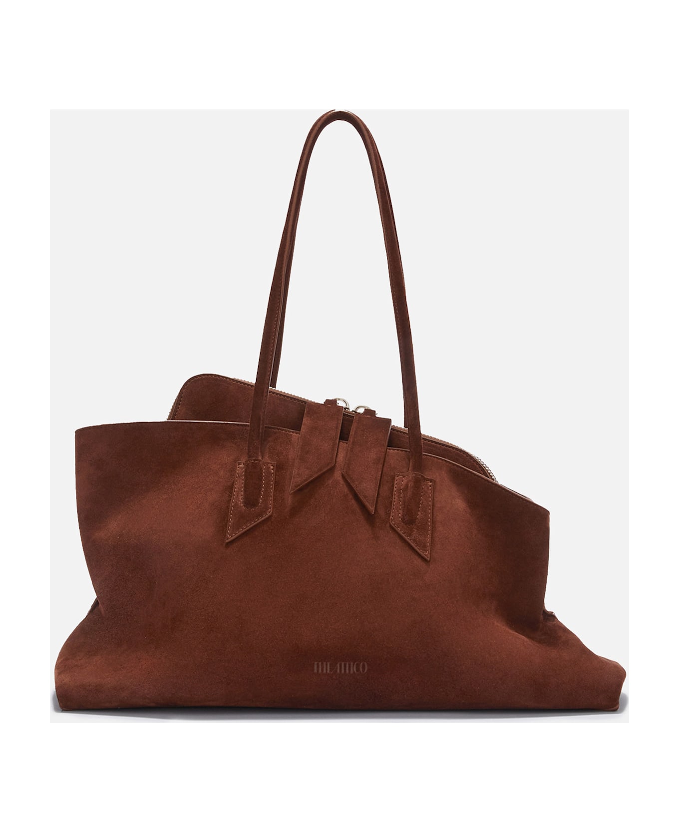The Attico La Passeggiata Suede Bag - Brown