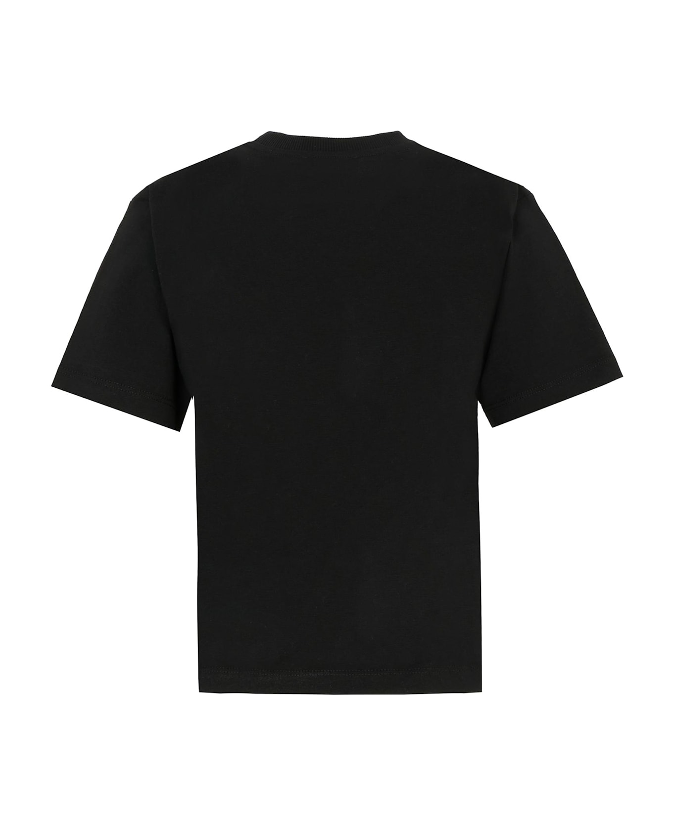 Moschino Black T-shirt For Kids With Egg Print - Black
