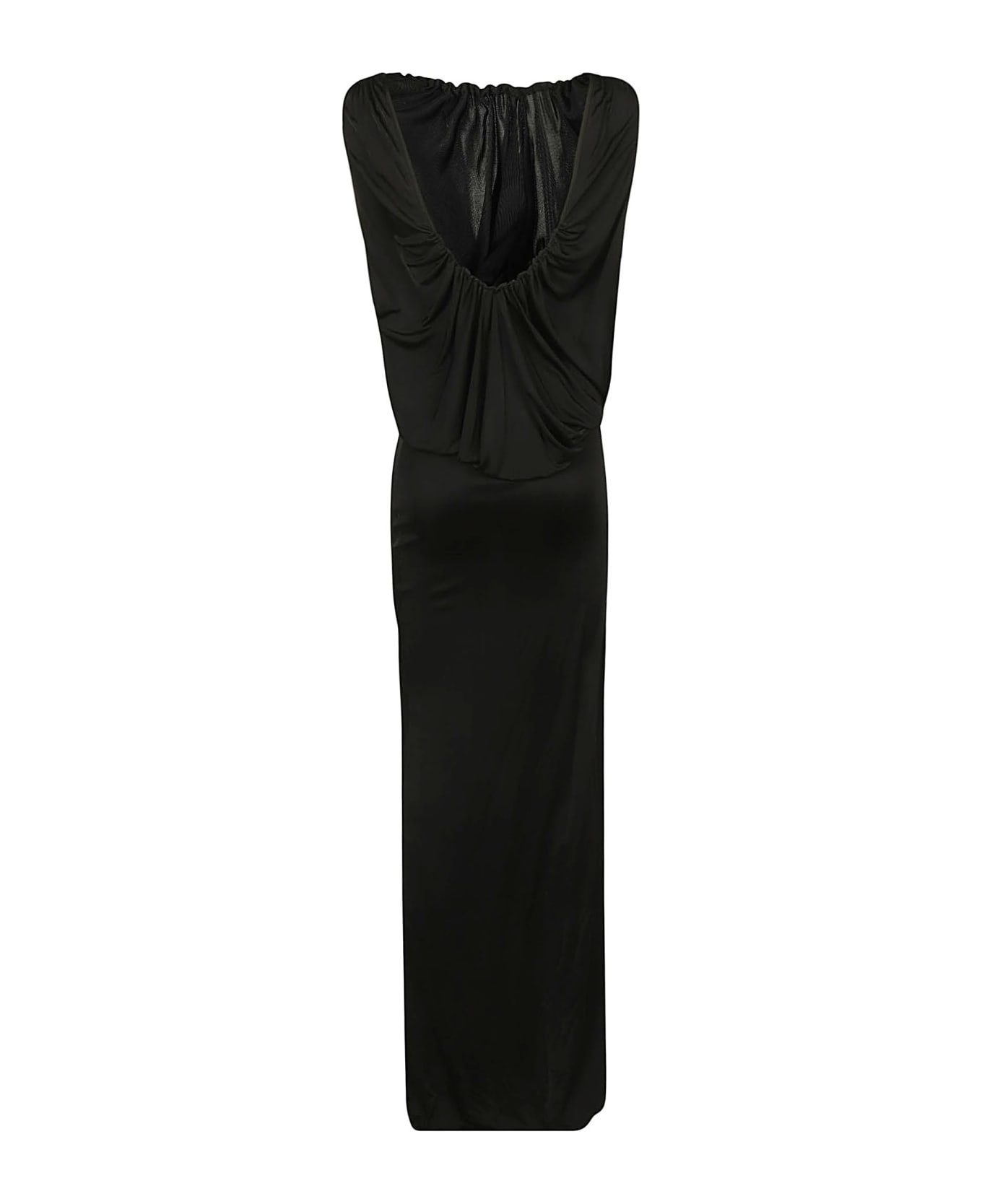 Saint Laurent Scoop-back Sleeveless Slim Dress - Black ワンピース＆ドレス