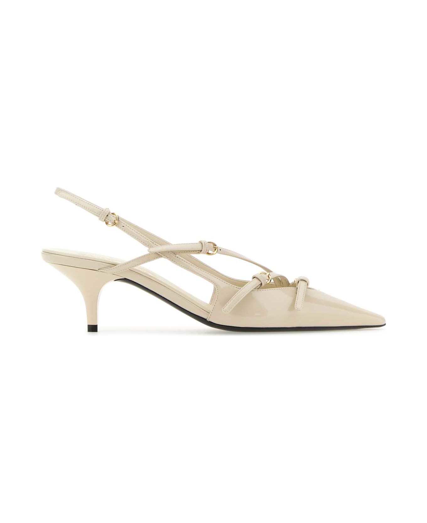 Miu Miu Ivory Leather Pumps - AVORIO