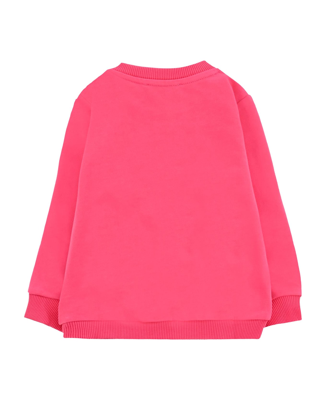 Moschino Fuchsia Sweatshirt For Baby Girl With Teddy Bear - Fuchsia