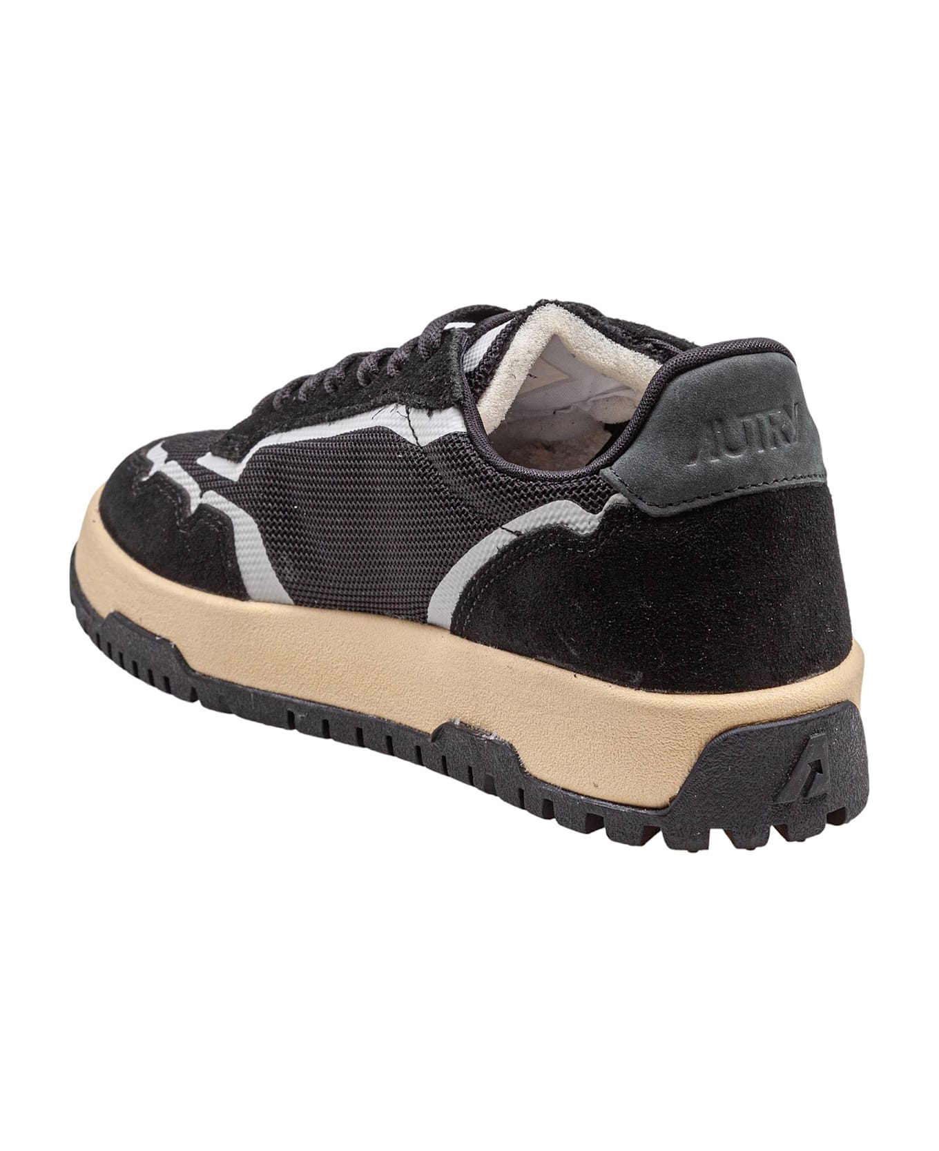 Autry Wildpace Sneakers In Mesh And Suede Color Black - Nero