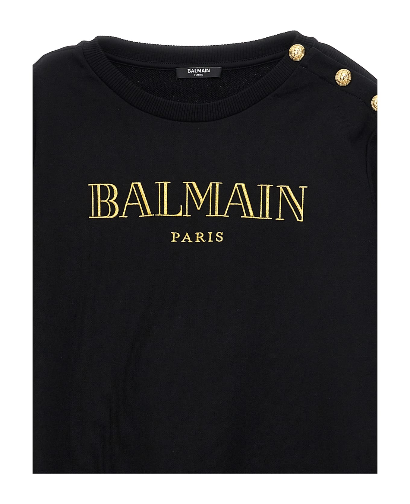 Balmain Logo Embroidery Sweatshirt - Or