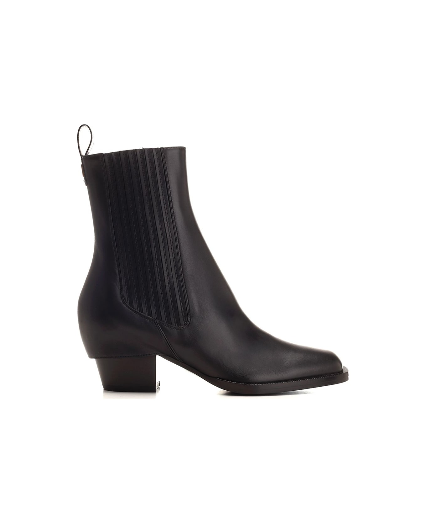 Fendi Leather Ankle Boots - Black