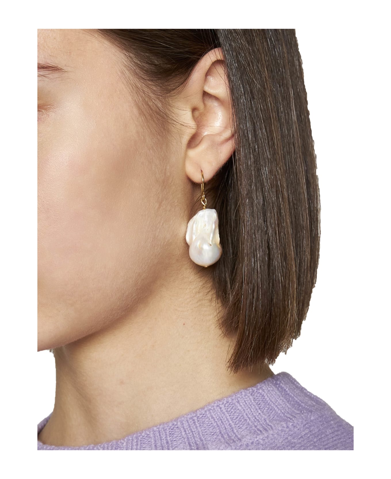 Jil Sander Earrings - Gold/white
