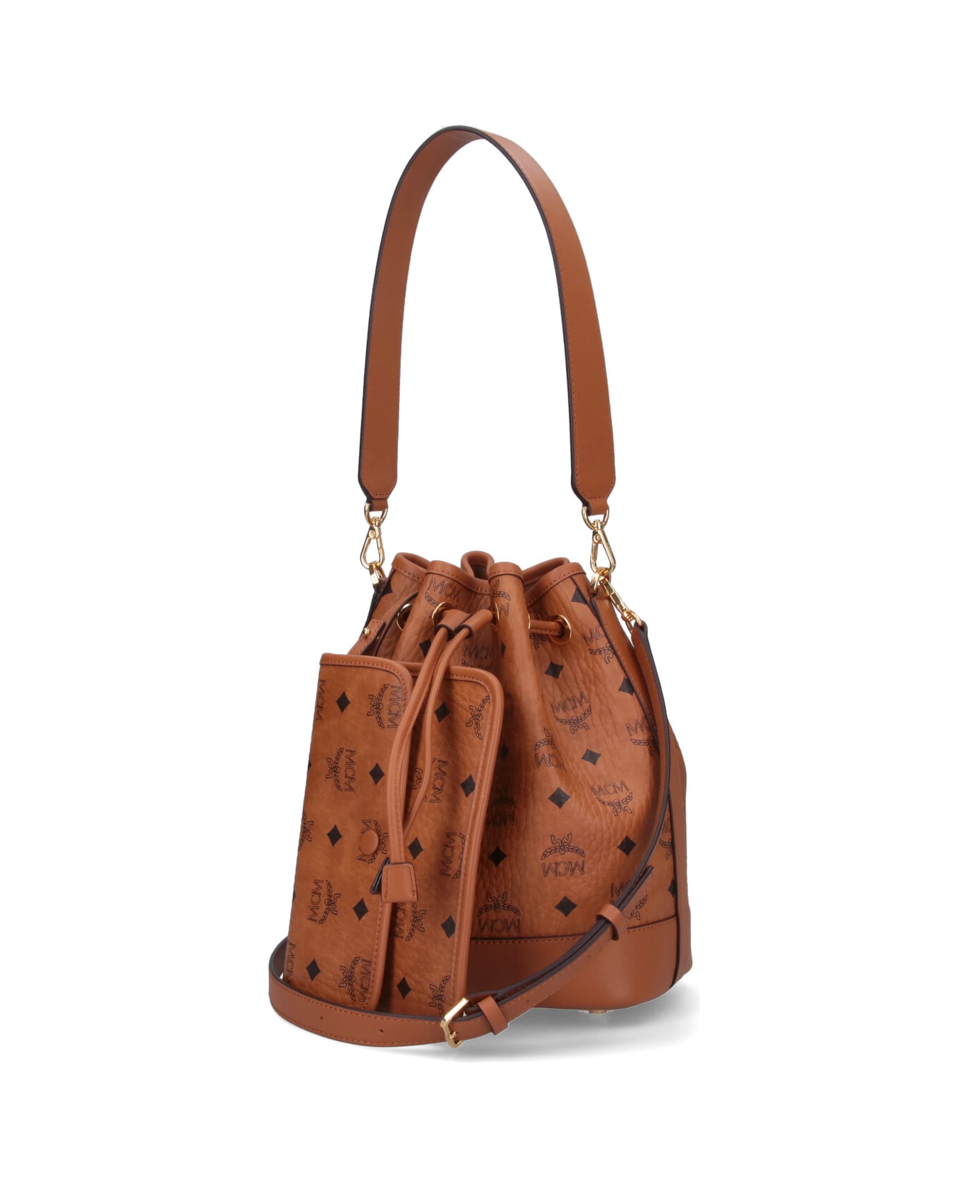 MCM Medium Bucket Bag "dessau" - Brown