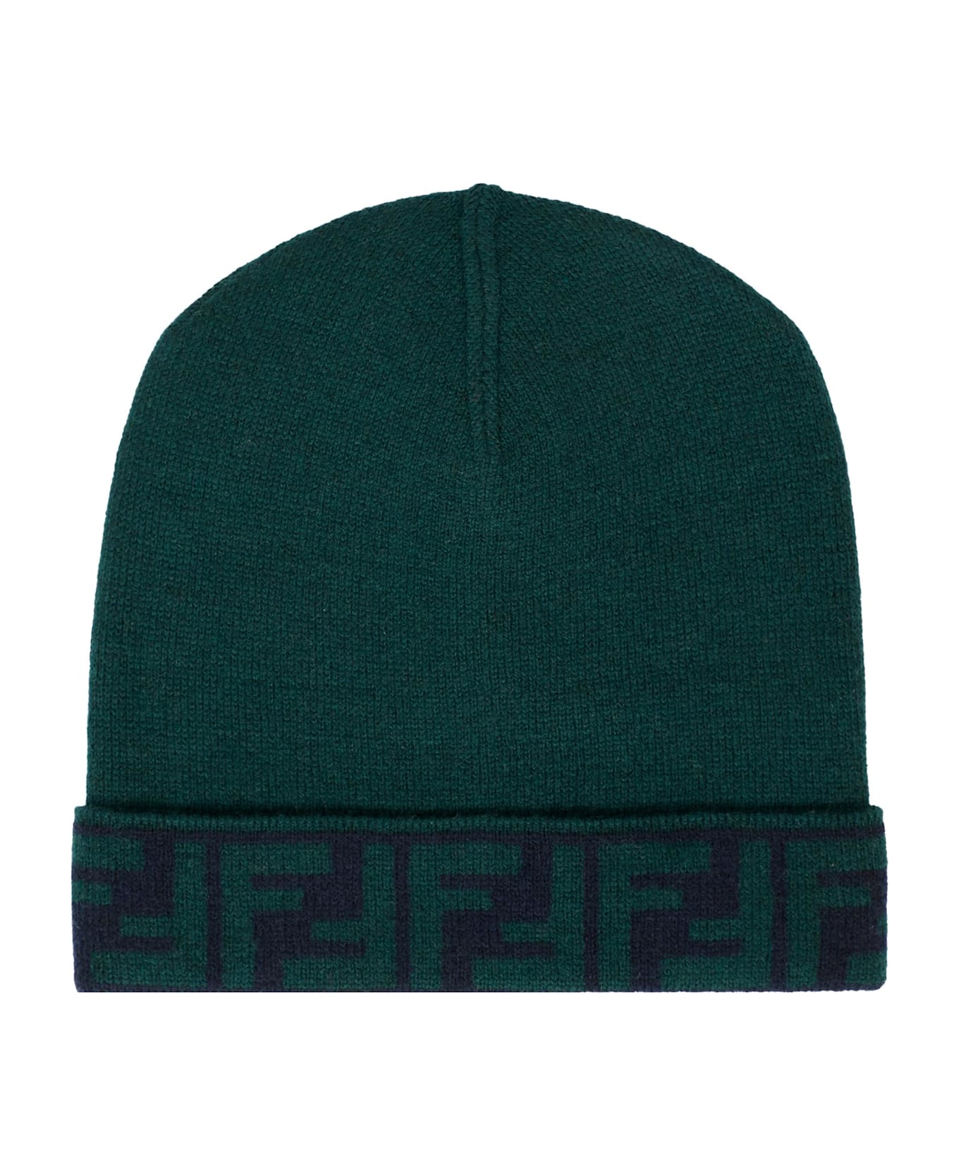Fendi Green Hat For Babykids With Ff - Green