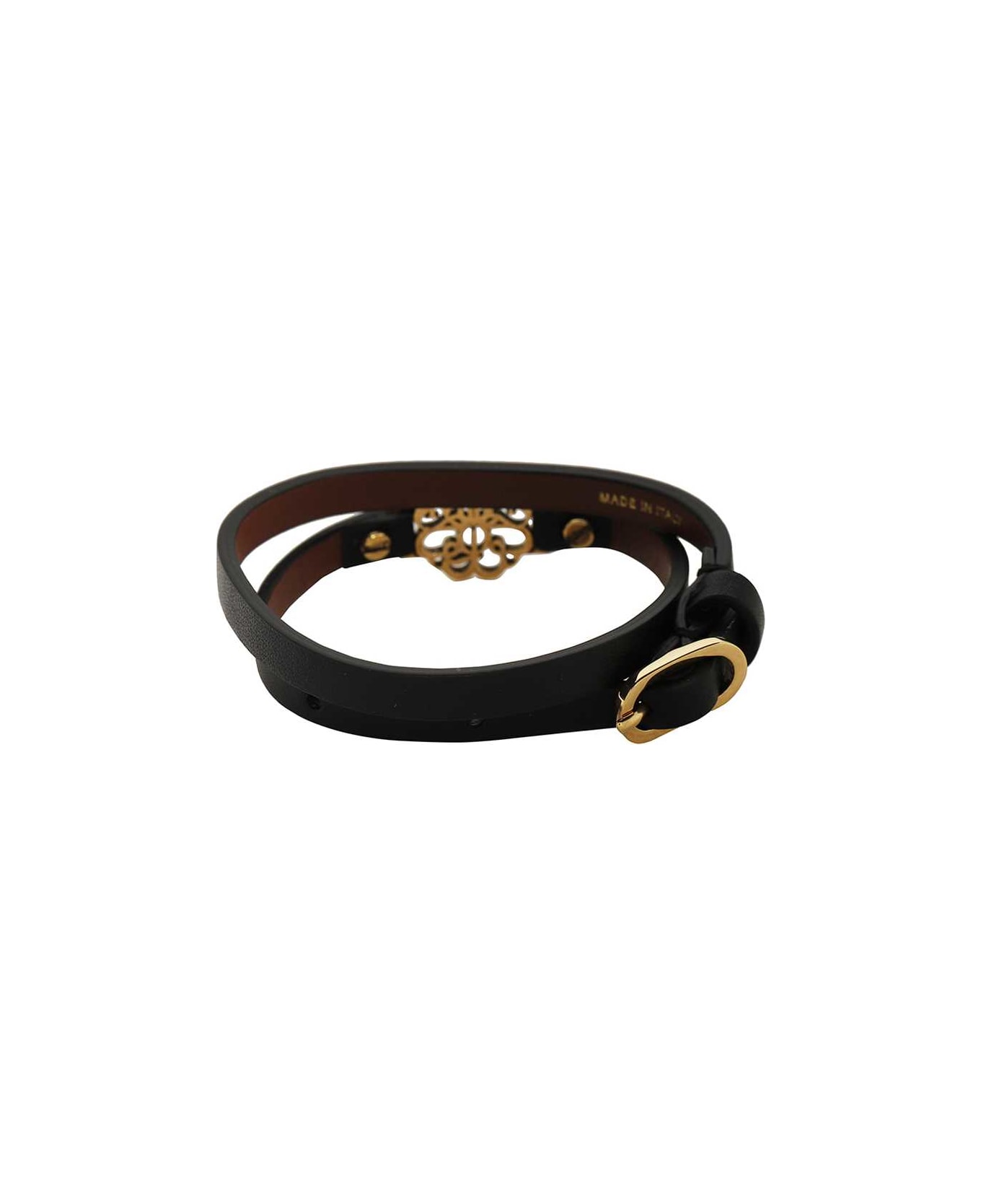 Alexander McQueen Leather Bracelet - black