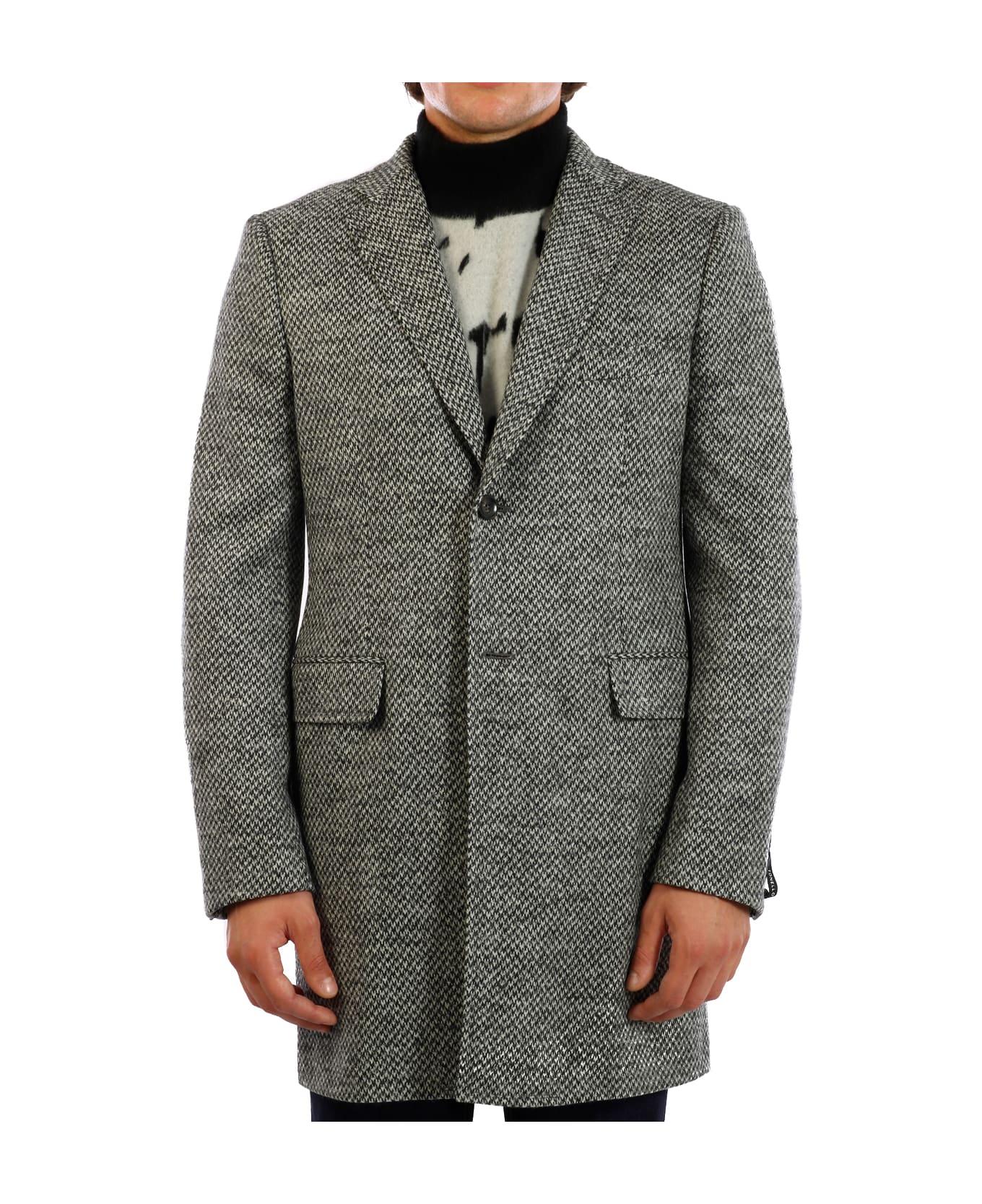 Tonello Gray Wool Coat - GREY