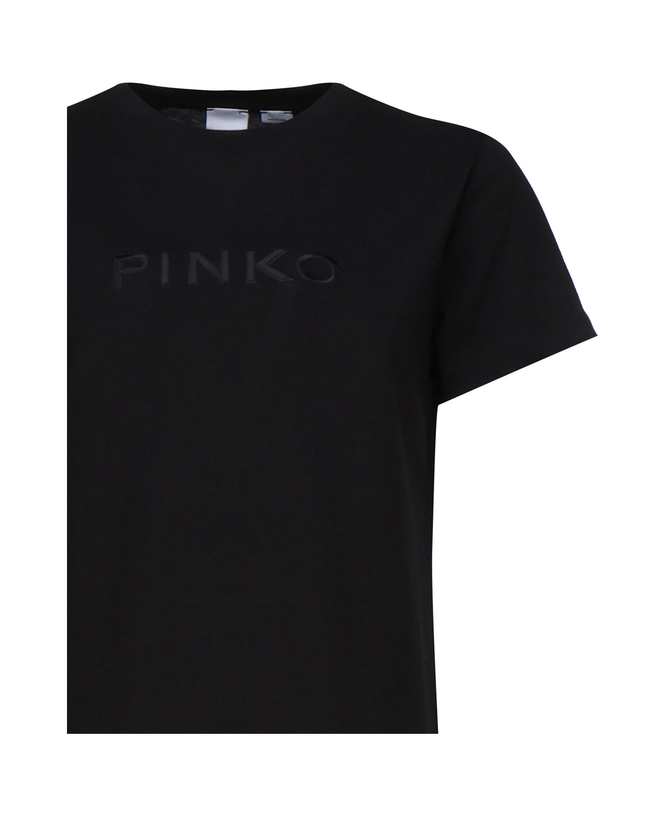 Pinko Logo Embroidery T-shirt - Black