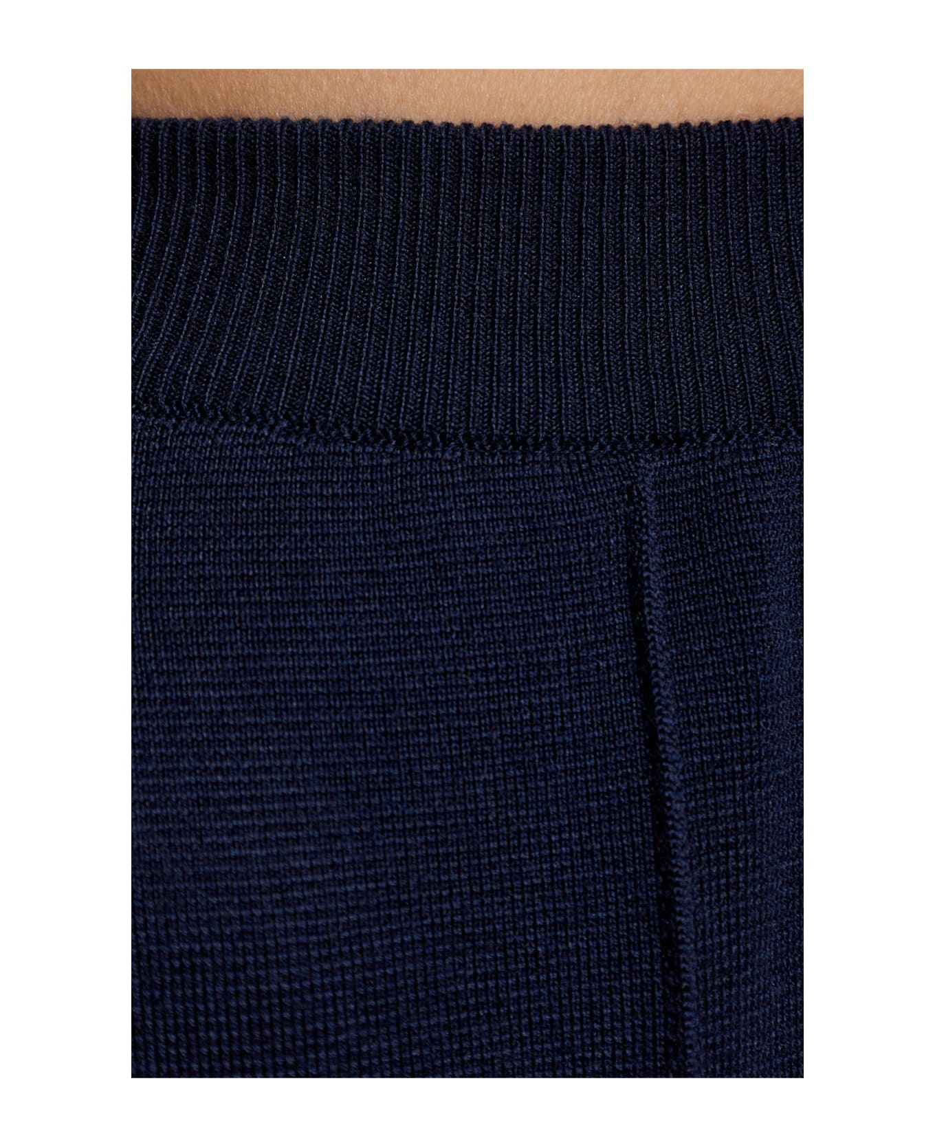 Gucci Wool Pants With Stitching On The Legs - Blue