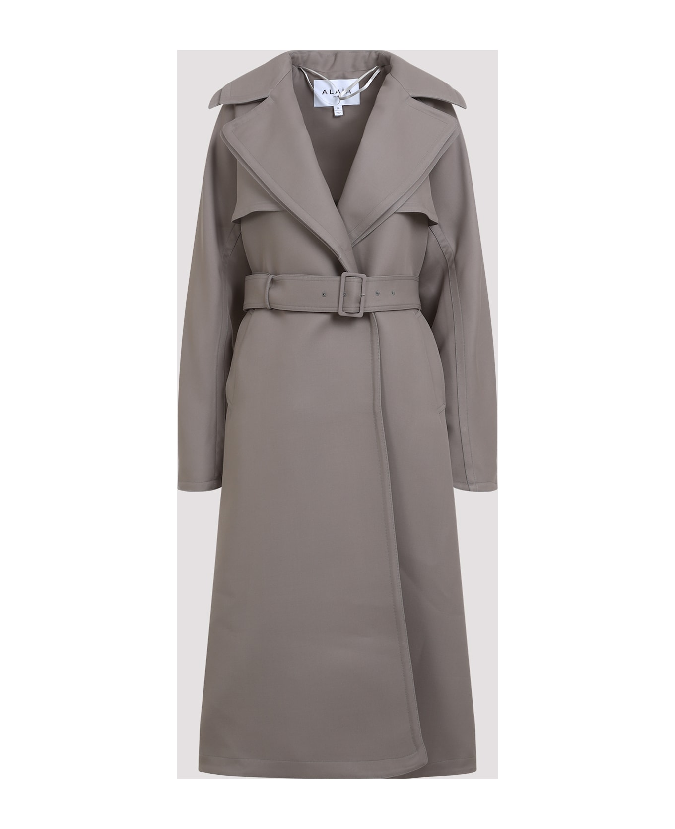 Alaia Alaïa Trench Coact Double Diagonal - Taupe