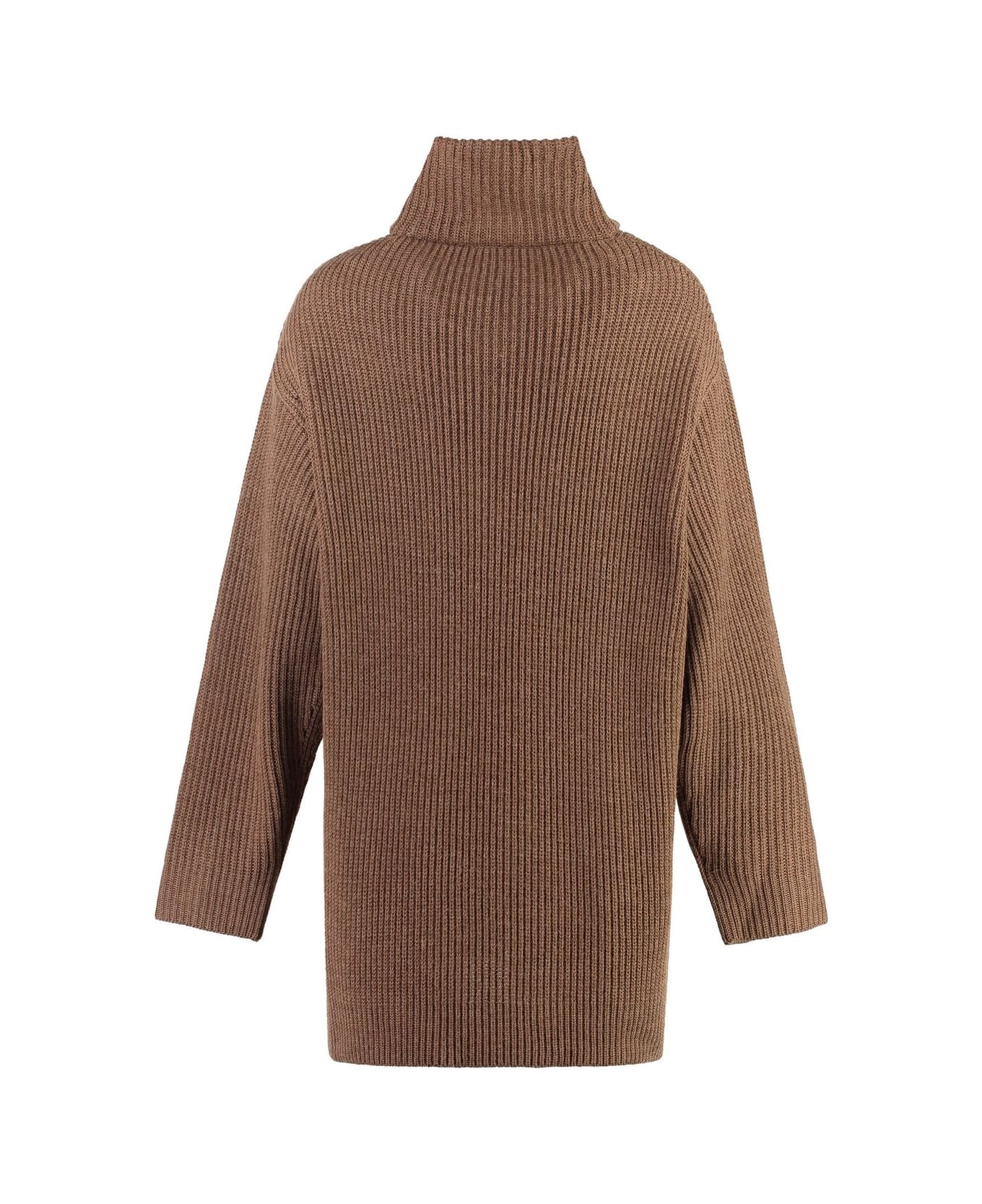 Philosophy di Lorenzo Serafini Crossover Neck Drop Shoulder Jumper - Marrone