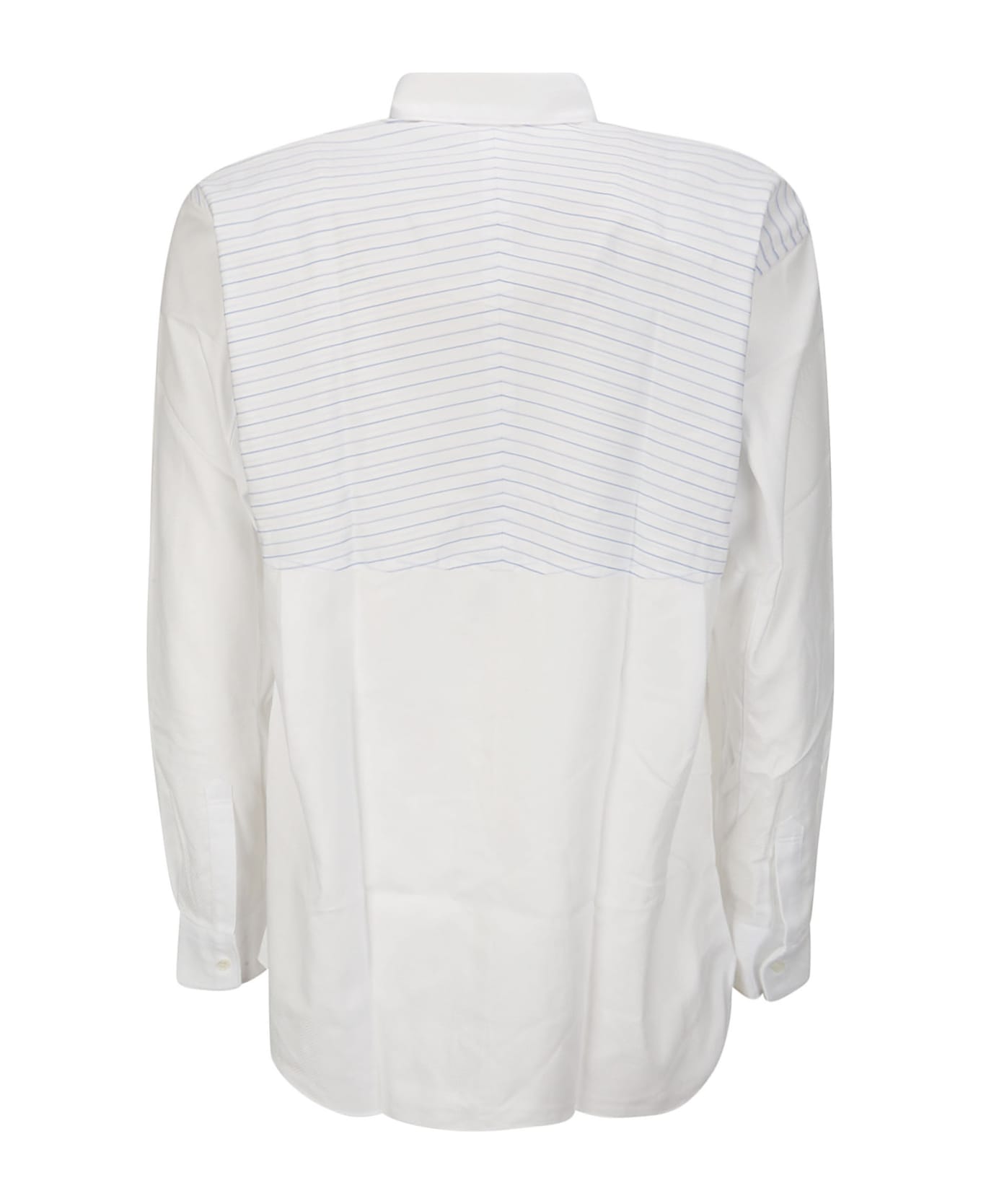 Comme des Garçons Shirt Cotton Dobby X Cotton Stripe Poplin - WHITE/STRIPE