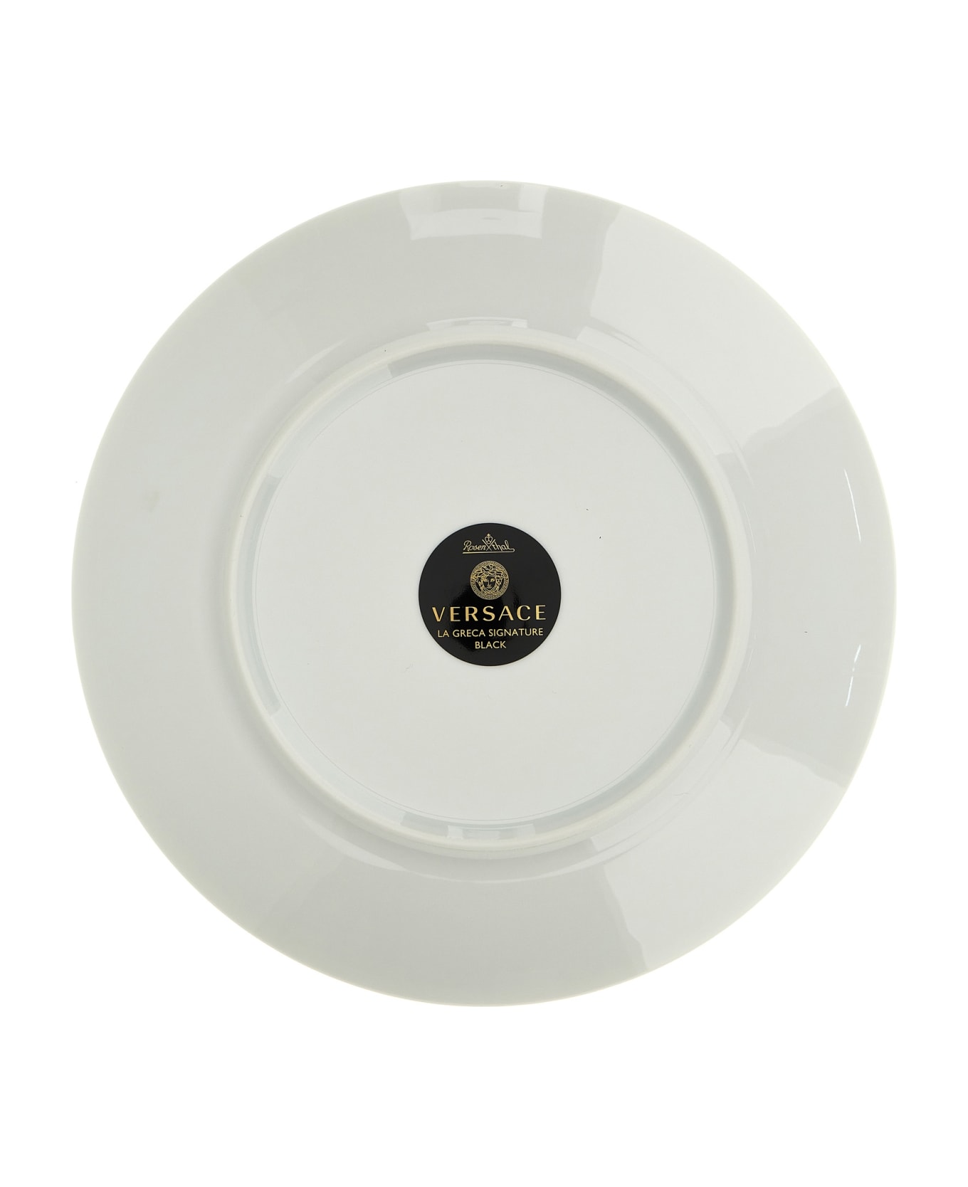 Versace 'la Greca' Dinner Plate - White/Black お皿＆ボウル