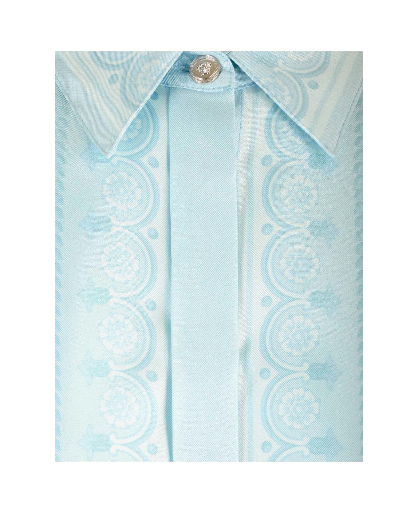 Versace Twill Silk Shirt - BLUE