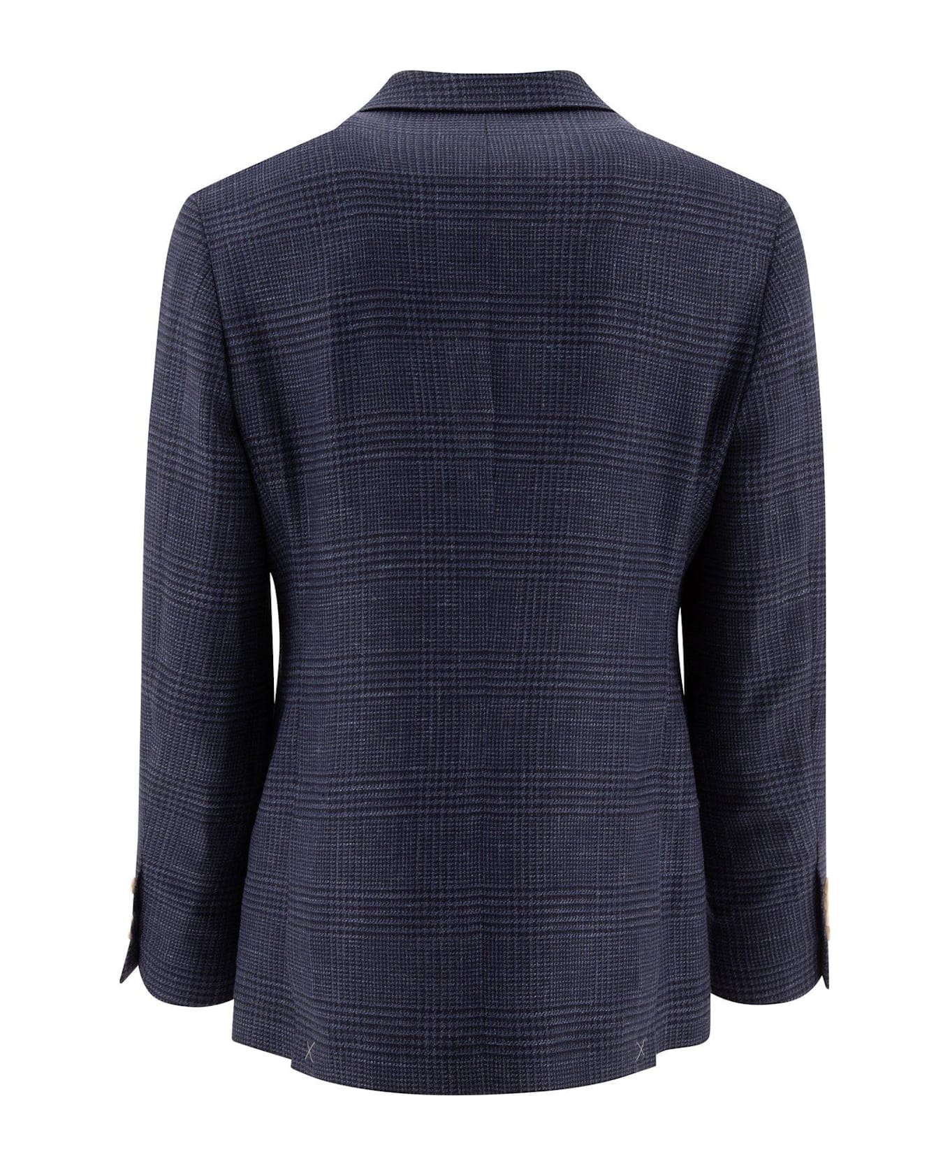 Brunello Cucinelli Prince Of Wales Deconstructed Blazer - Blue