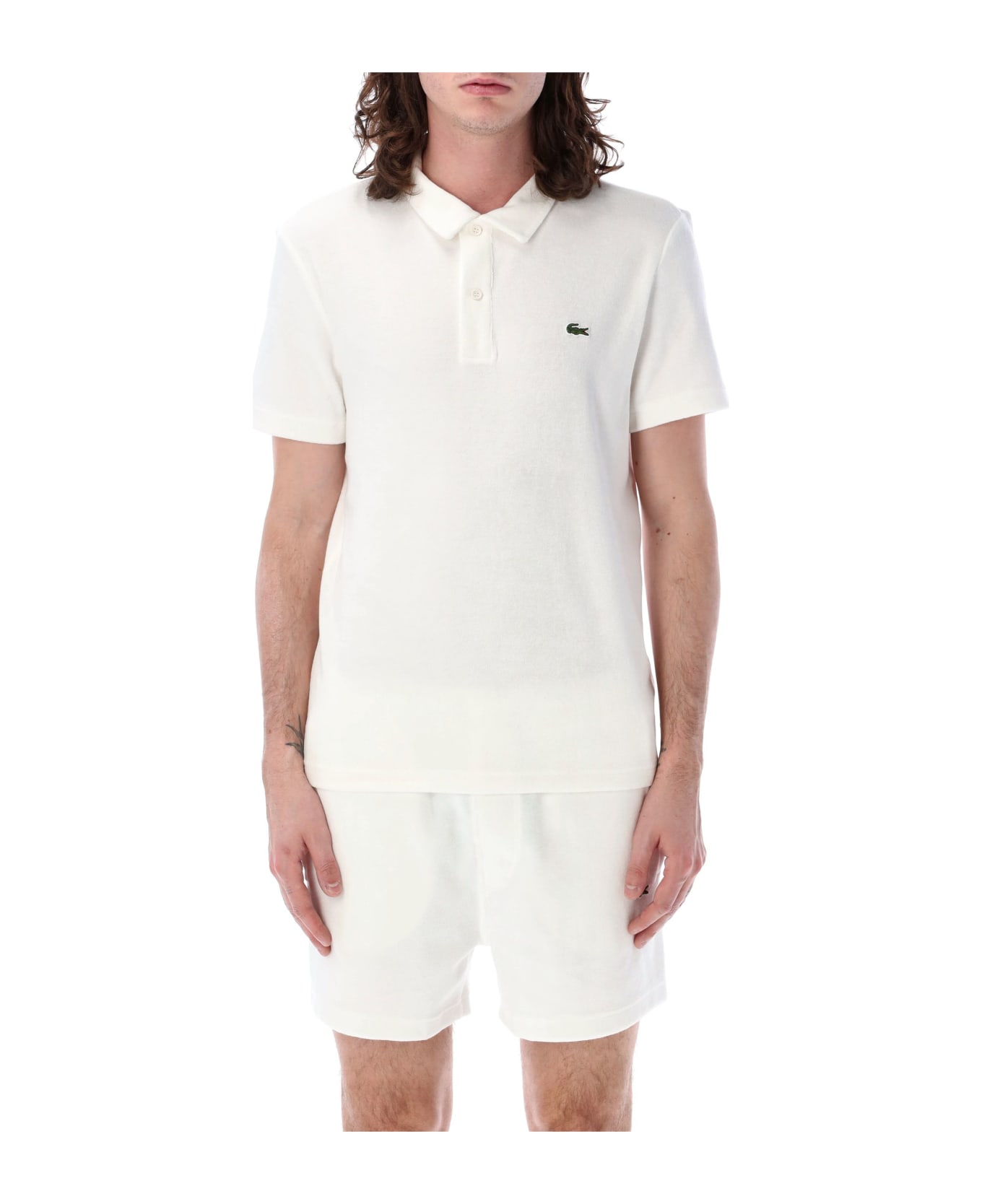 Lacoste Classic Terry Polo Shirt - WHITE