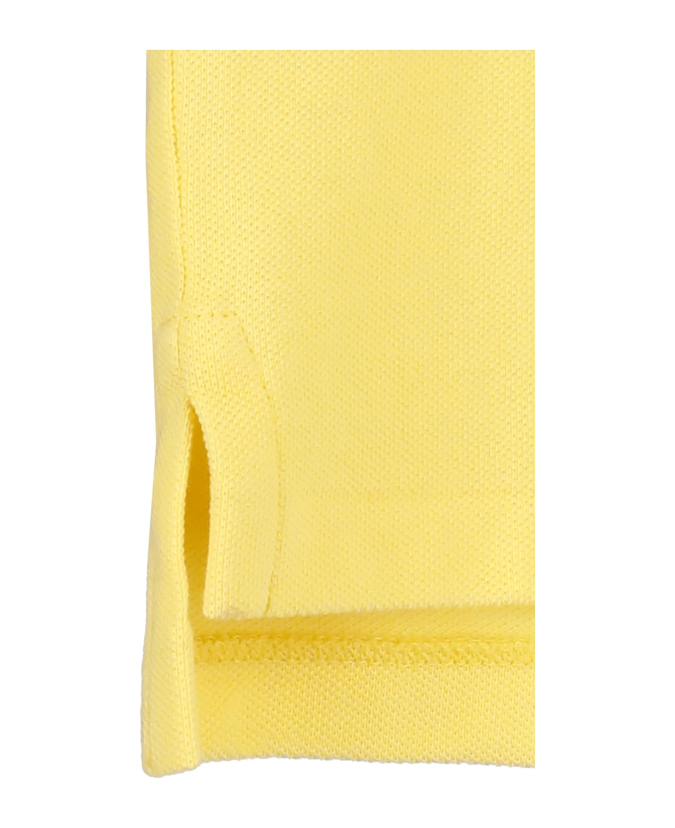 Ralph Lauren Slim-fit Polo Shirt In Oasis Yellow Piqué - Yellow