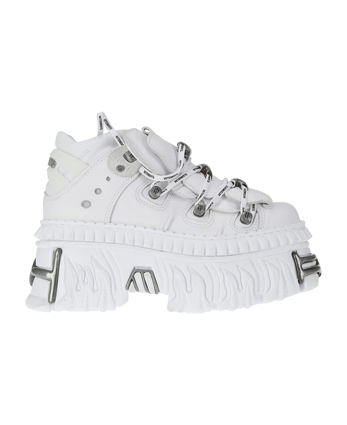 VETEMENTS xnewrock Platform Sneakers - WHITE