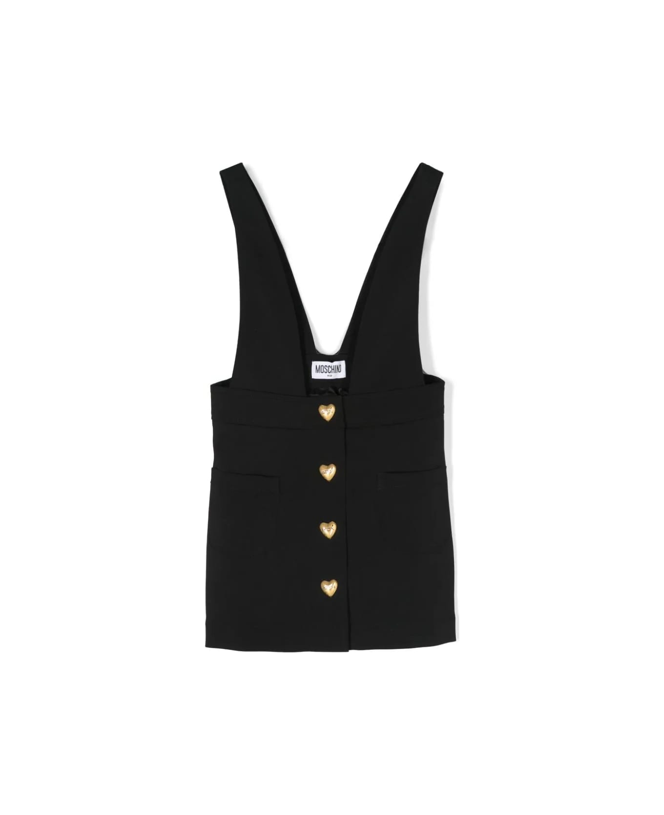 Moschino Overalls With Heart-shaped Buttons - Black