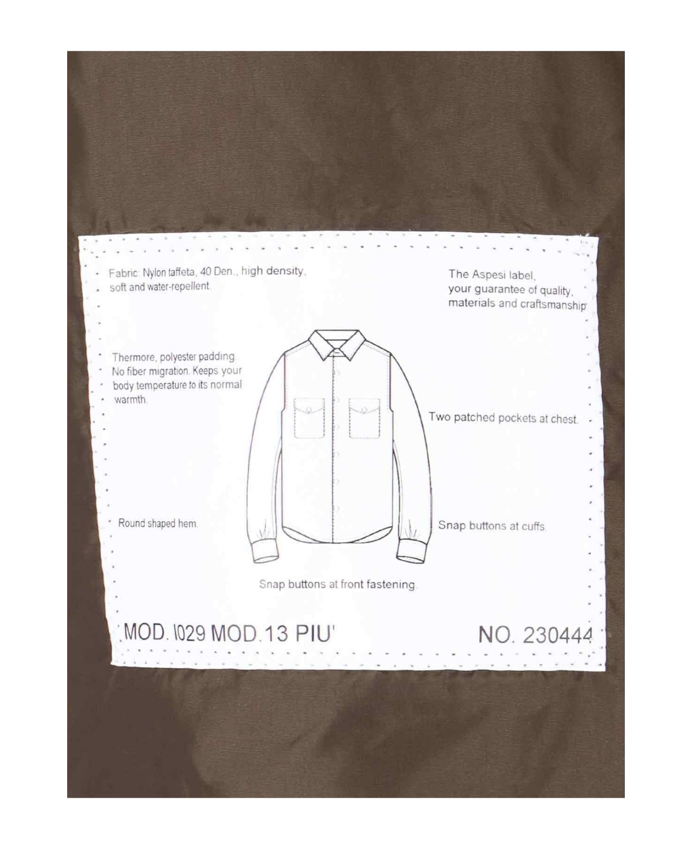 Aspesi Nylon Shirt Jacket - Militare ジャケット