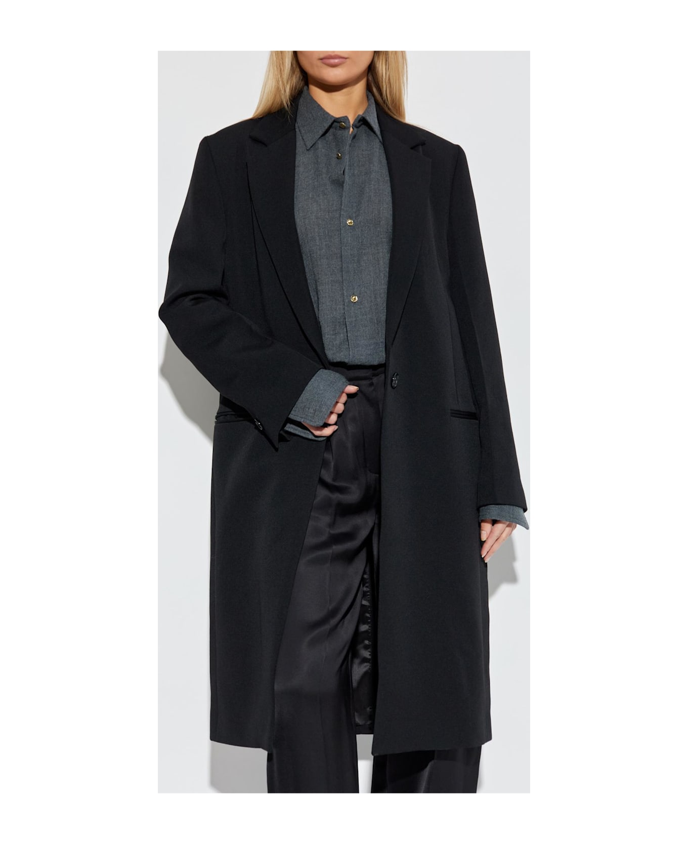 Totême Toteme Coat With Single Vent - BLACK