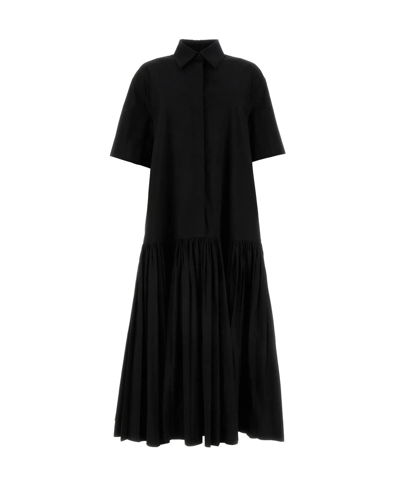 Jil Sander Black Poplin Shirt Dress - Black ワンピース＆ドレス