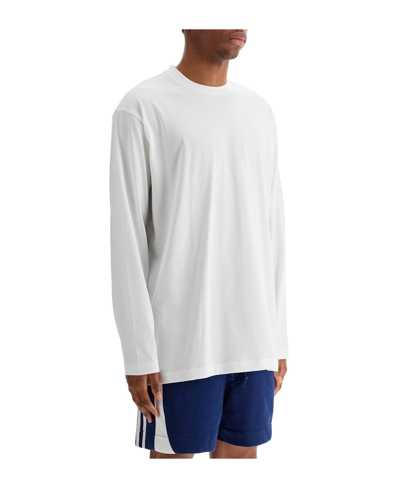 Y-3 White Cotton T-shirt With Graphic Print - White