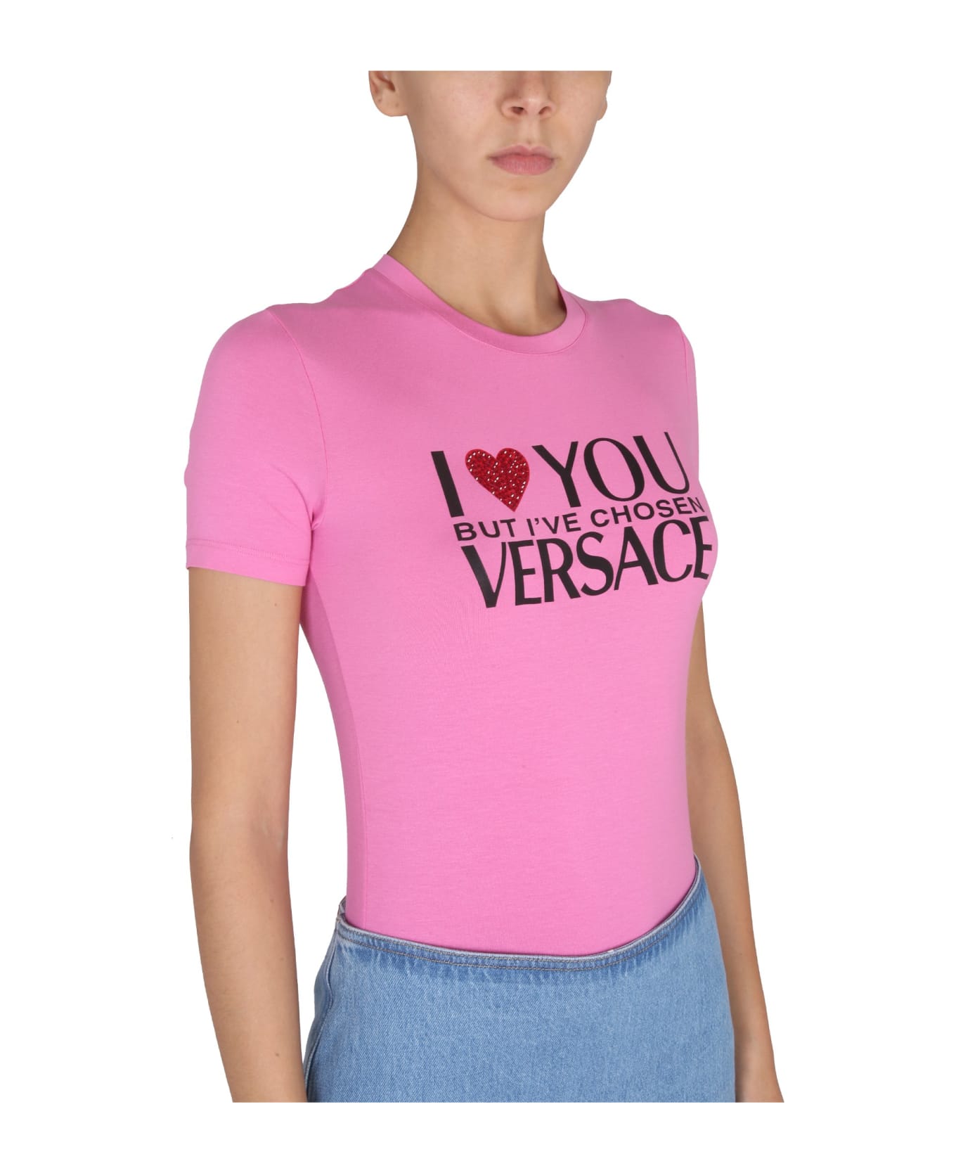 Versace T-shirt With Logo - ROSA