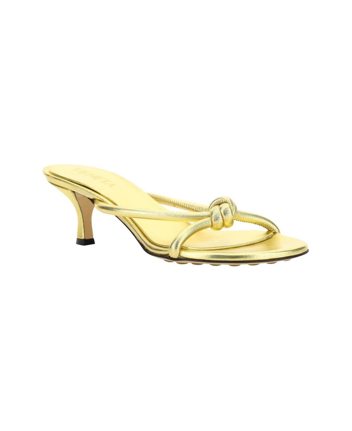 Bottega Veneta Slip-on Heeled Sandals - Golden