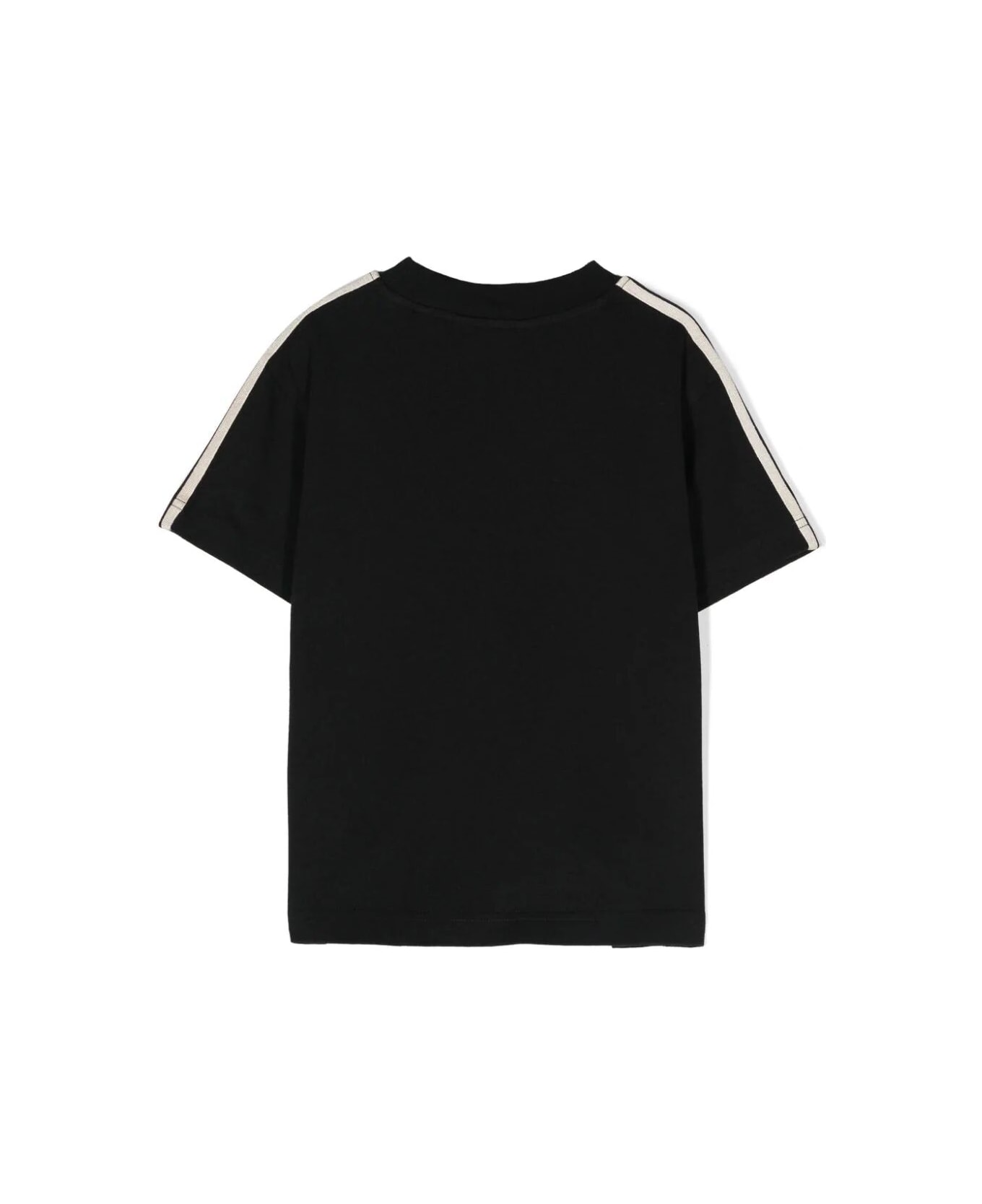 Palm Angels Logo Track Regular T-shirt - Black White Tシャツ＆ポロシャツ