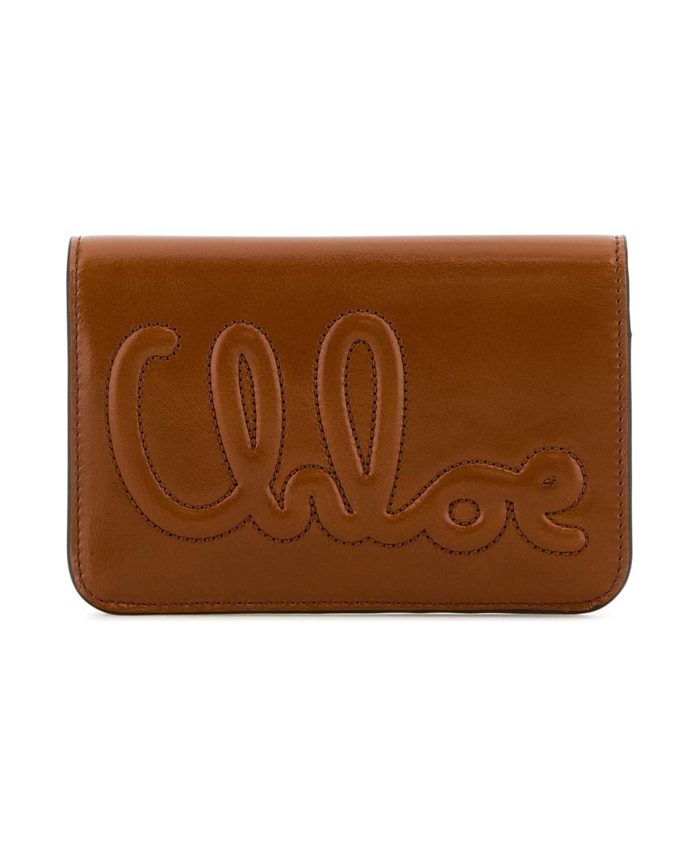 Chloé Caramel Leather Wallet - CLAYBROWN