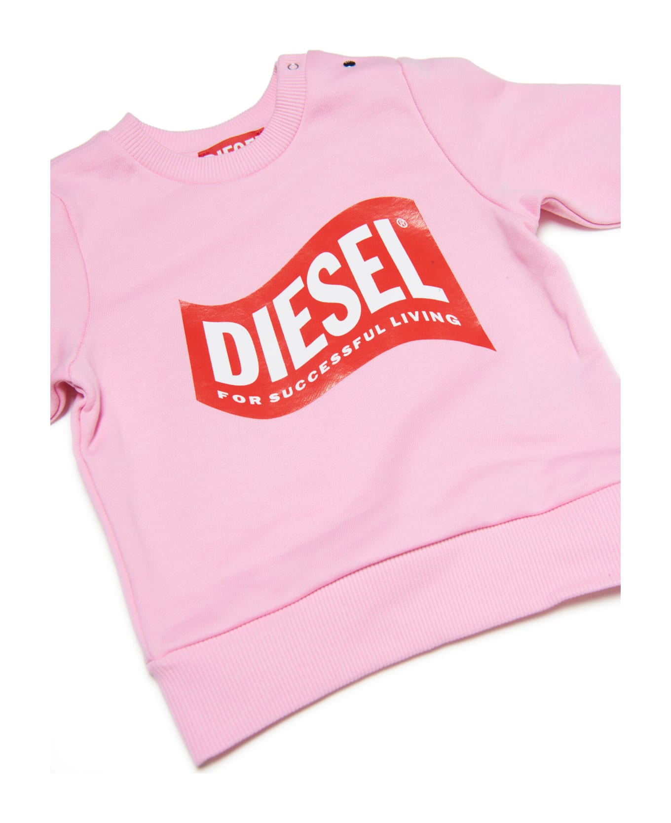 Diesel Suitannyb-set Overalls Diesel Pastel Pink Jumpsuit With 'wave' Logo - Pastel pink