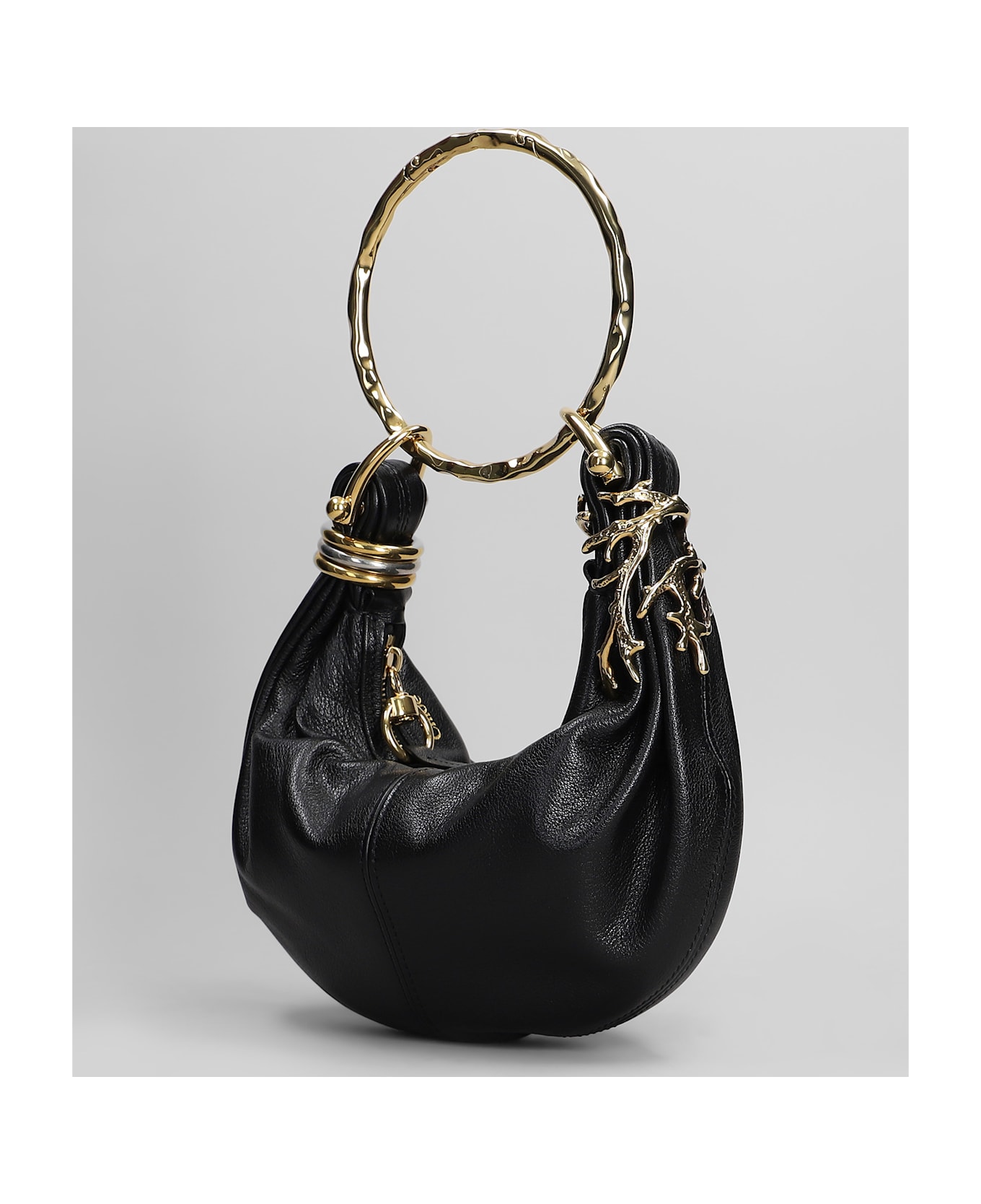 Chloé Hobo Bag Hand Bag In Black Leather - black