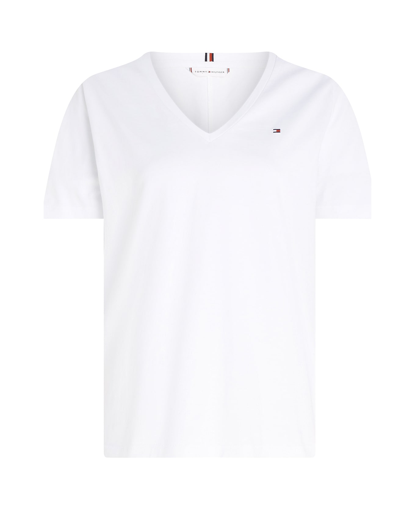 Tommy Hilfiger Modern T-shirt With V-neckline - OPTIC WHITE