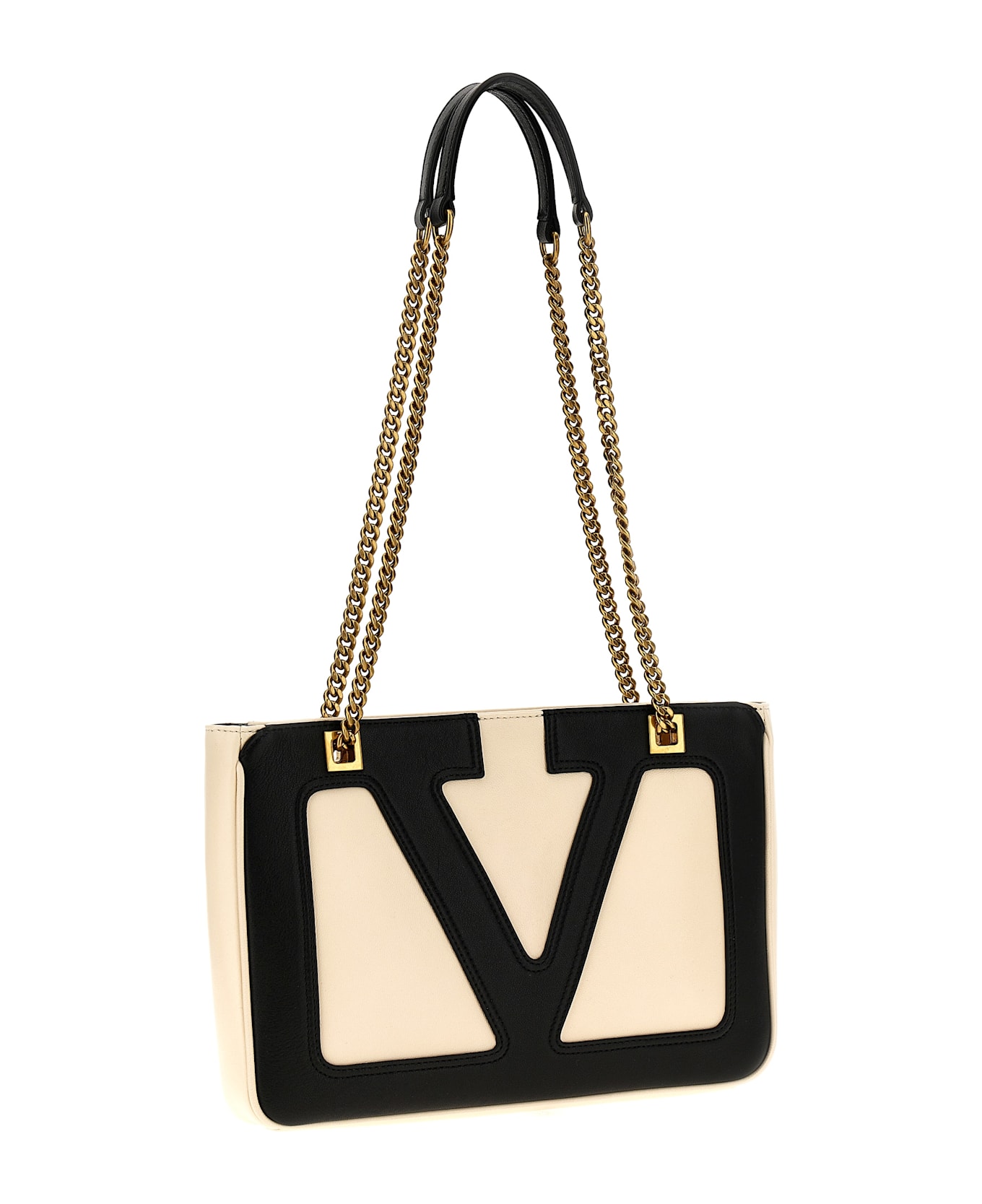 Valentino Garavani 
viva Superstar
 Small Shopping Bag - White/Black