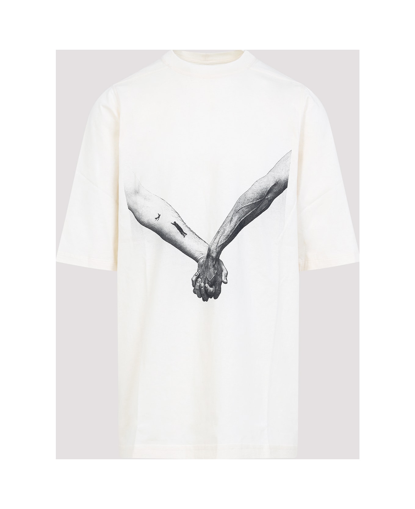 Rick Owens Jumbo Short Sleeves T-shirt - Natural Black