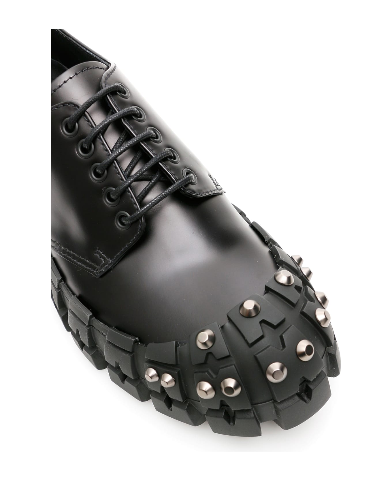 Prada Studded Derby Lace-ups - NERO (Black)