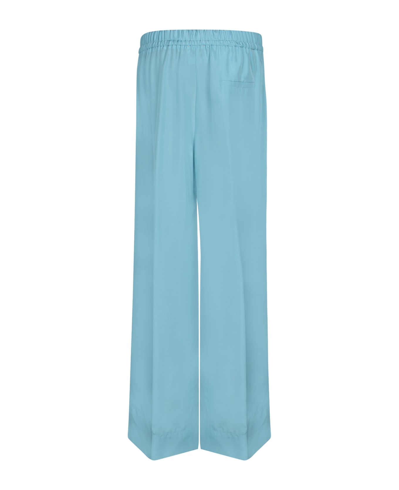 Forte_Forte Habotai Wide-leg Pants Aqua - Green