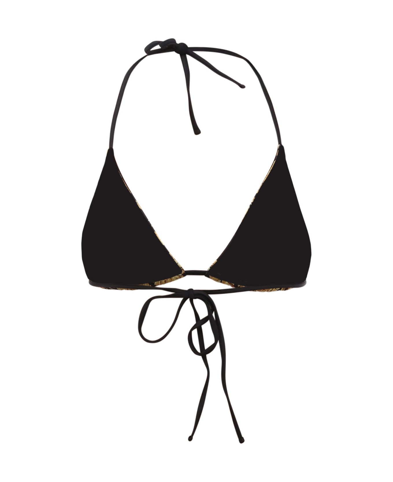 Versace 'barocco' Bikini Top - Black  