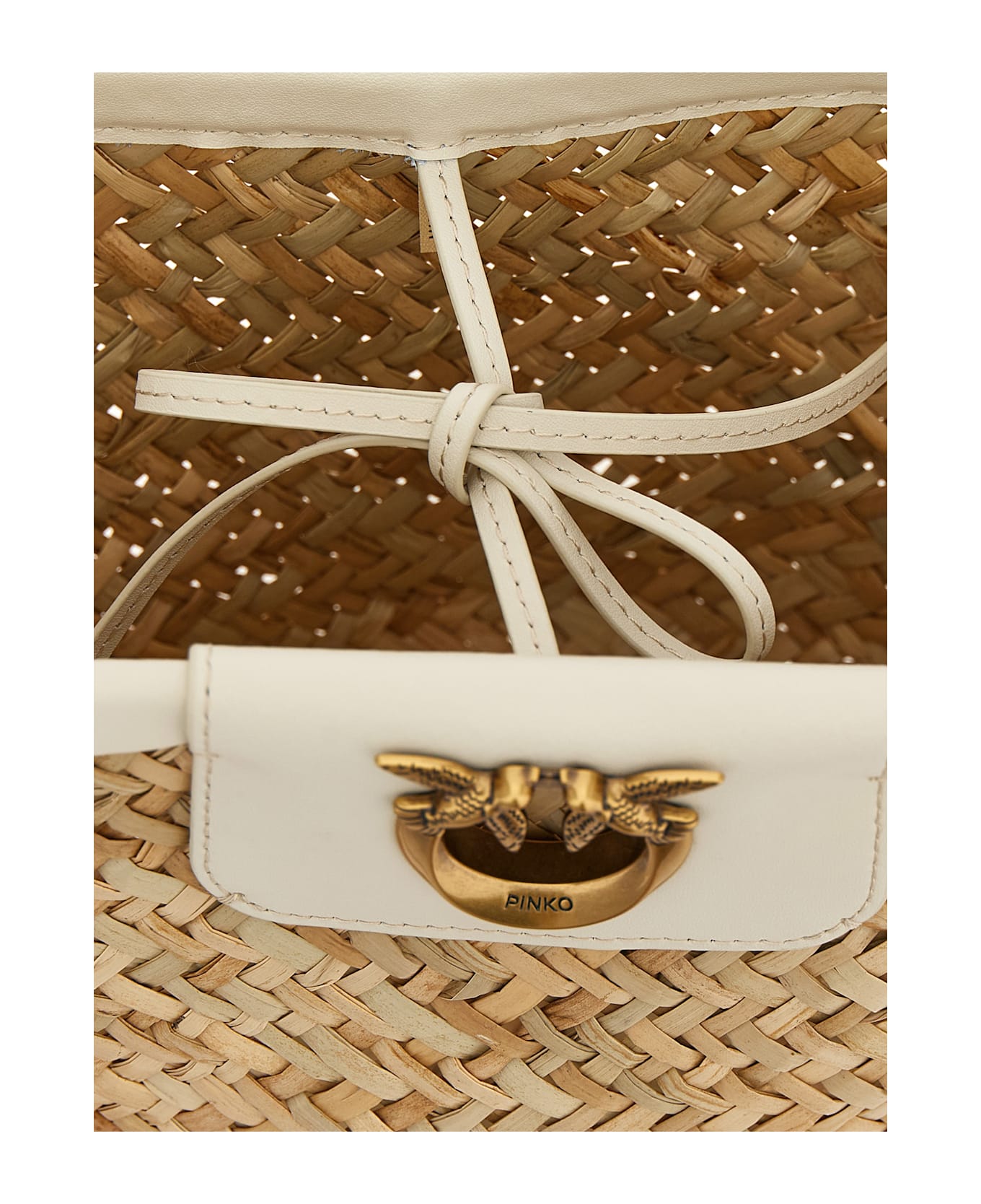 Pinko 
love Summer Bucket
 Crossbody Bag - White