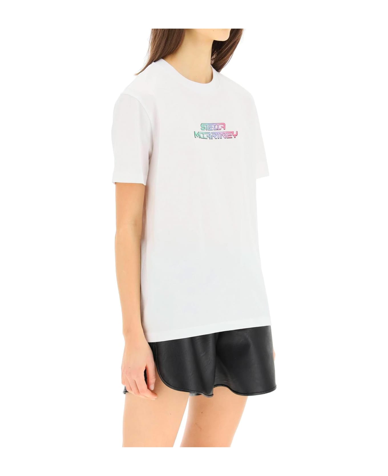 Stella McCartney T-shirt With Gel Logo - White