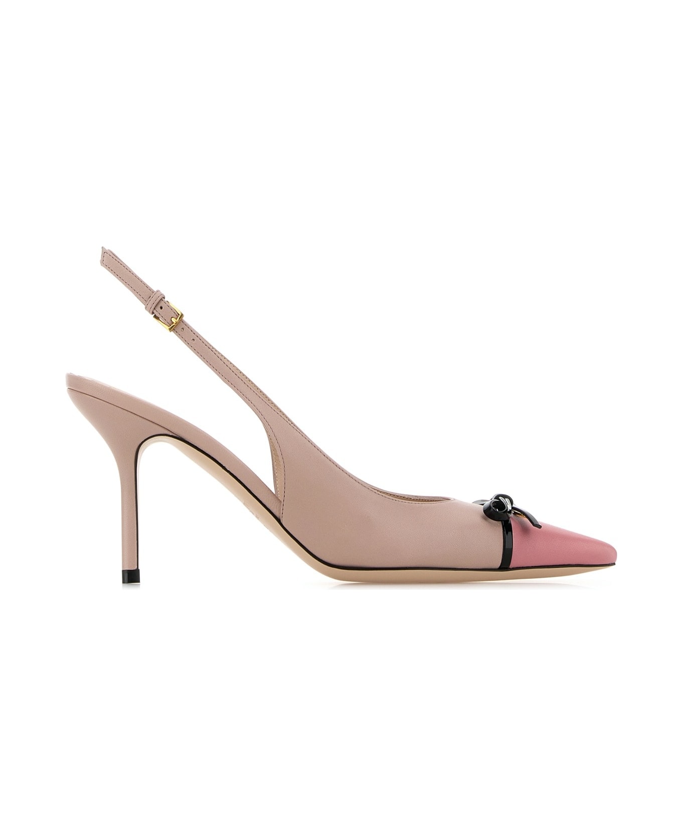Valentino Garavani Pink Leather Vlogo Pumps - CANDYROSEWATERROSENERO