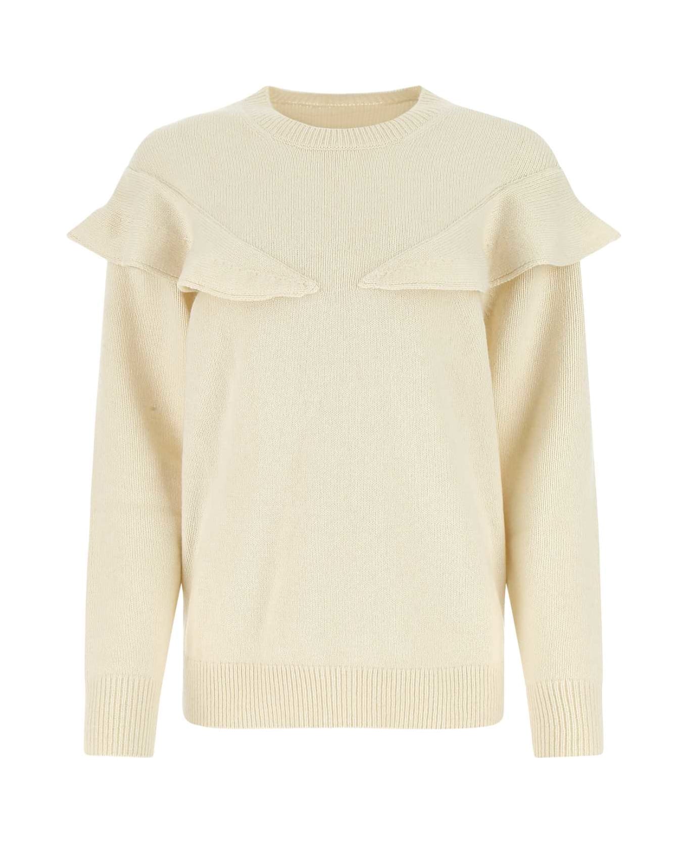 Chloé Ivory Cashmere Oversize Sweater - 109
