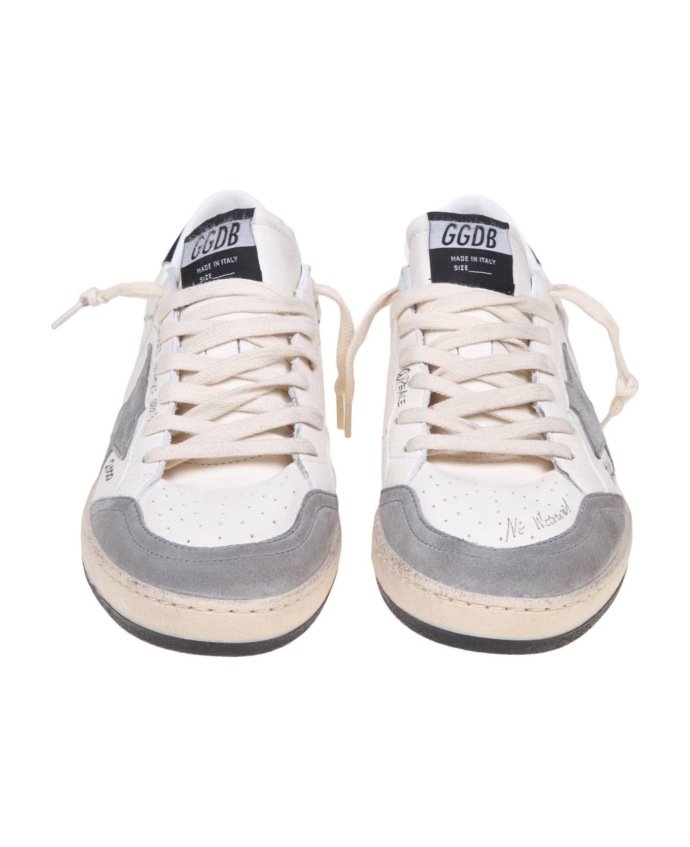 Golden Goose Ball Star Sneakers - White/Grey スニーカー