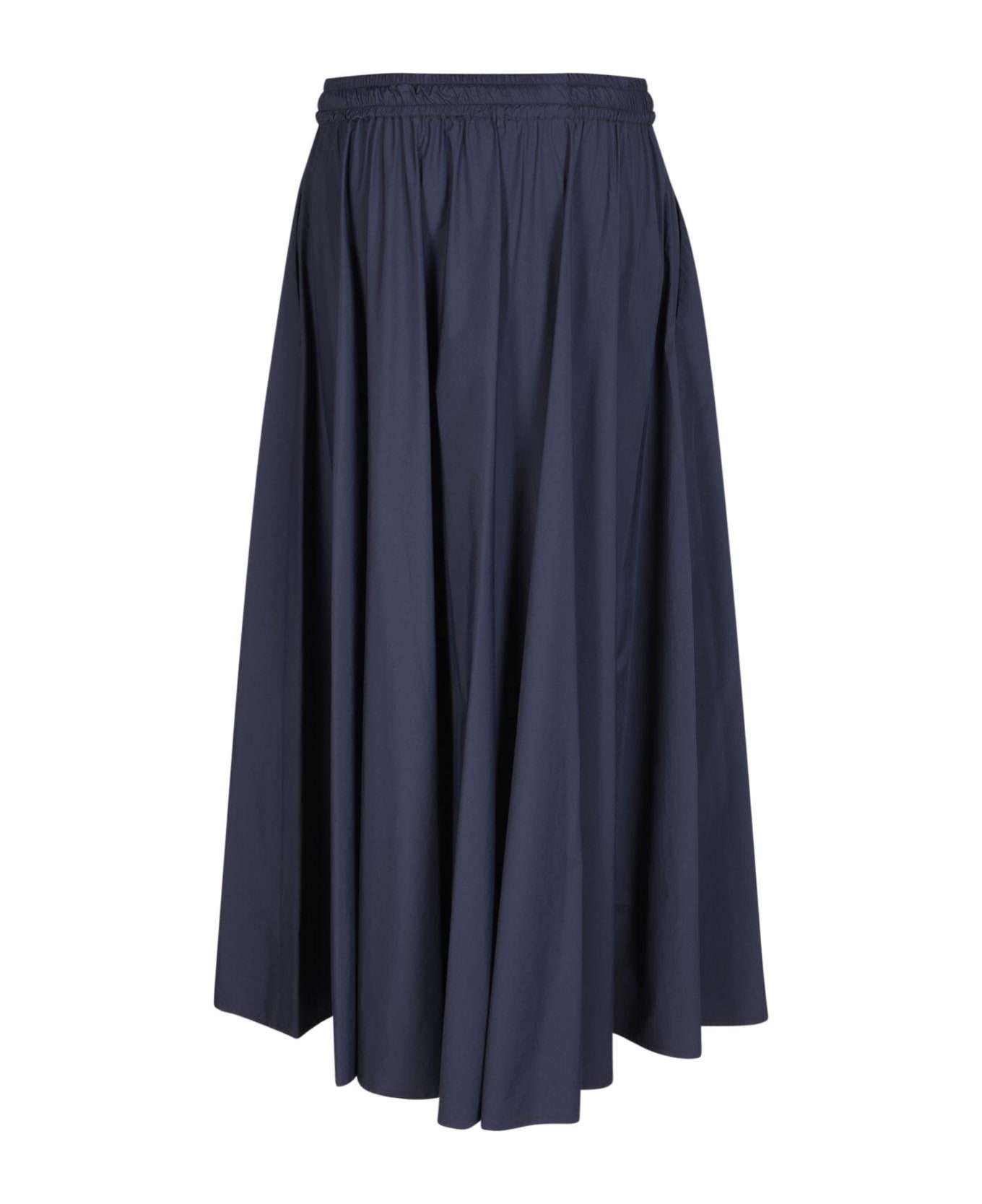 Herno Elastic Waist Drawstring Midi Skirt - Blu