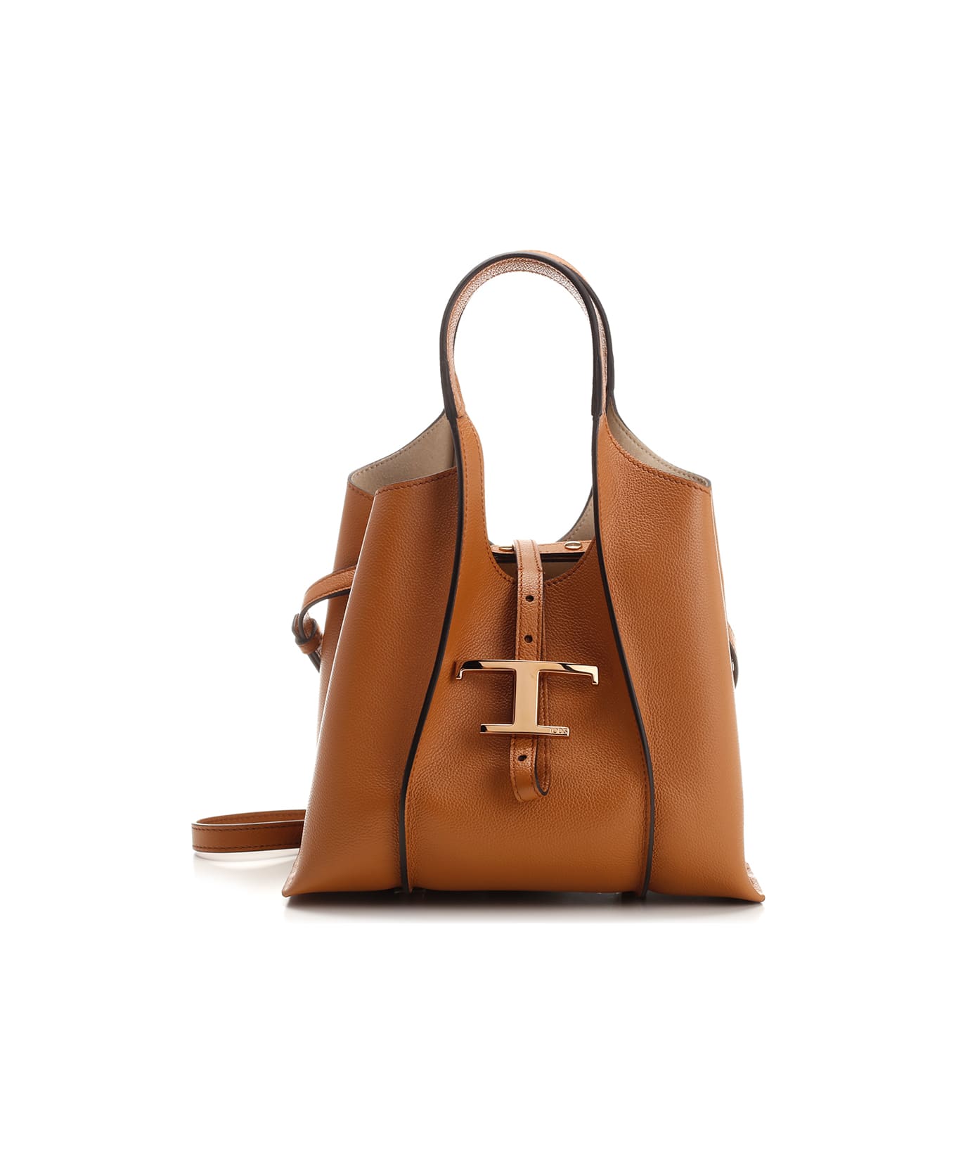 Tod's Timeless Logo Plaque Tote Bag - Beige トートバッグ