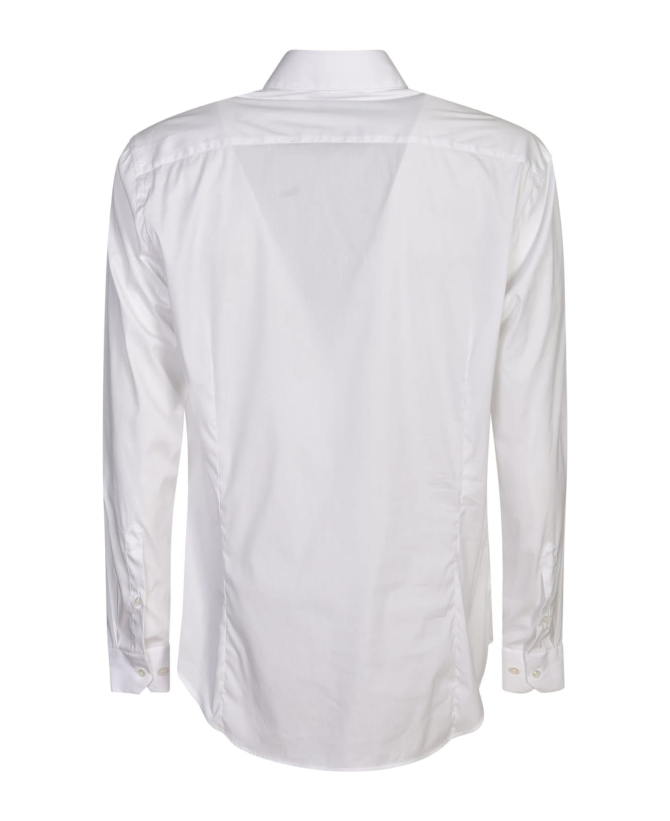 Giorgio Armani Long-sleeved Buttoned Shirt - White