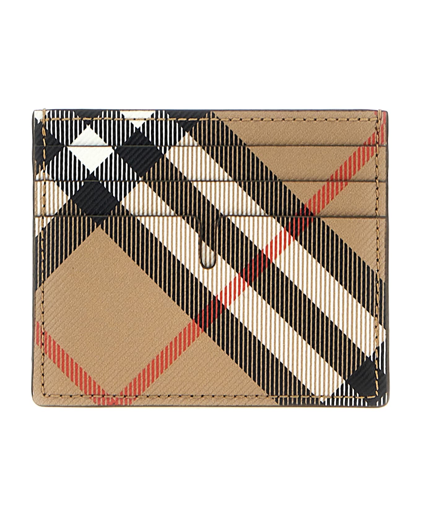 Burberry 'tall Check' Card Holder - Beige